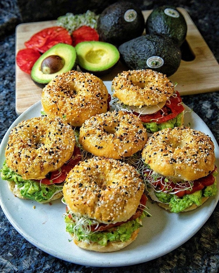 Vegan Loaded Avocado Bagels