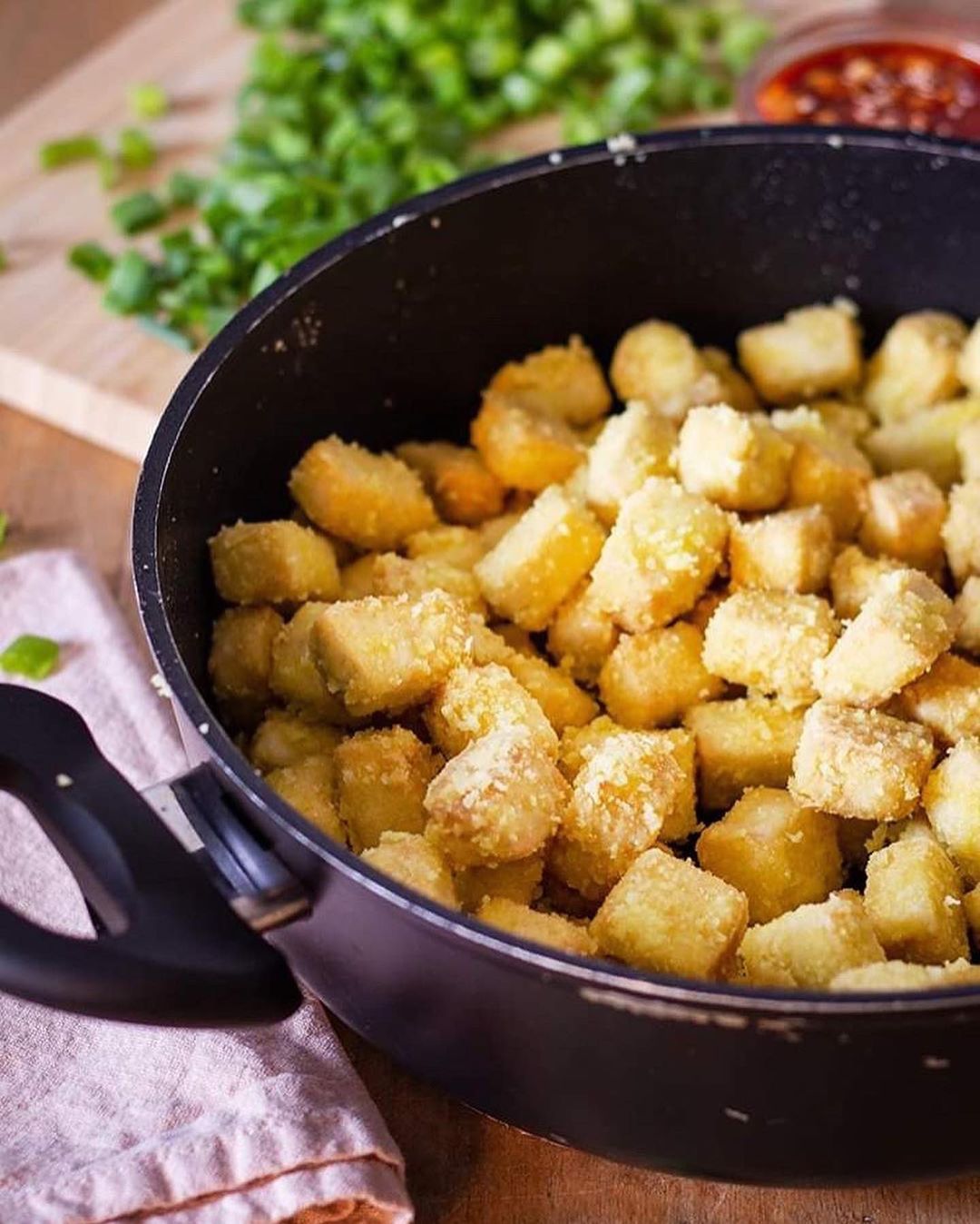 Crispy, Korean Bbq Tofu with Rice