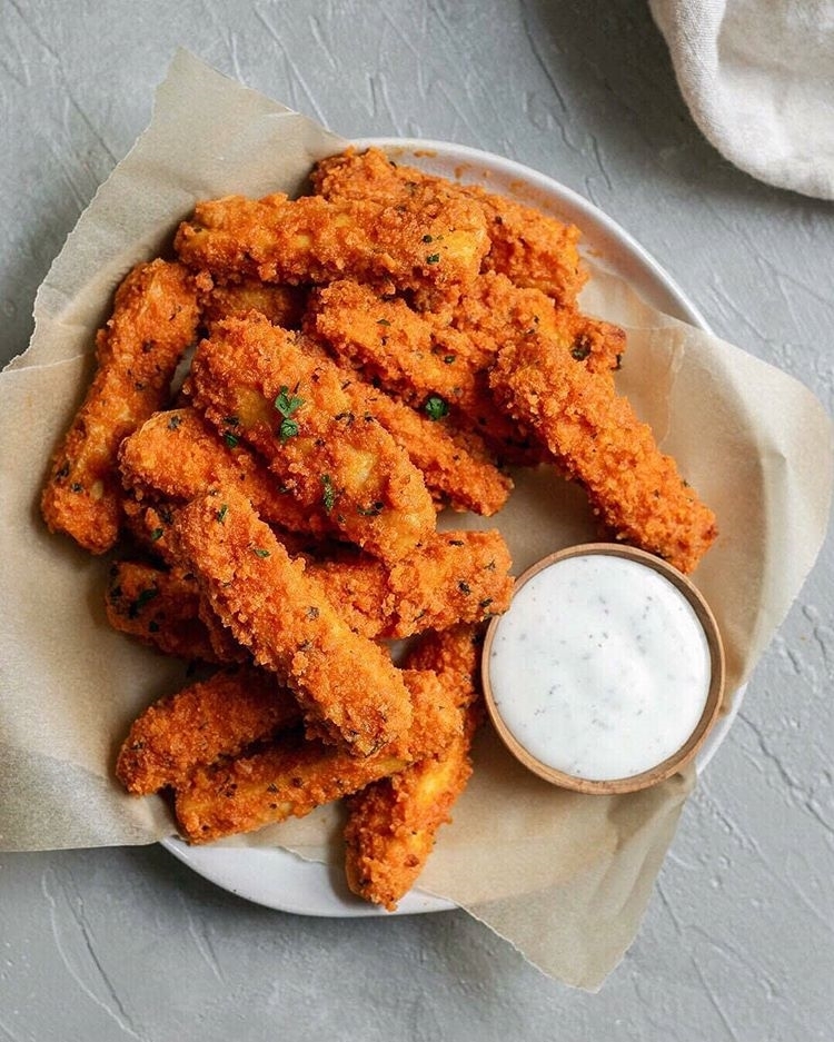 Crispy Baked Buffalo Tofu Wings