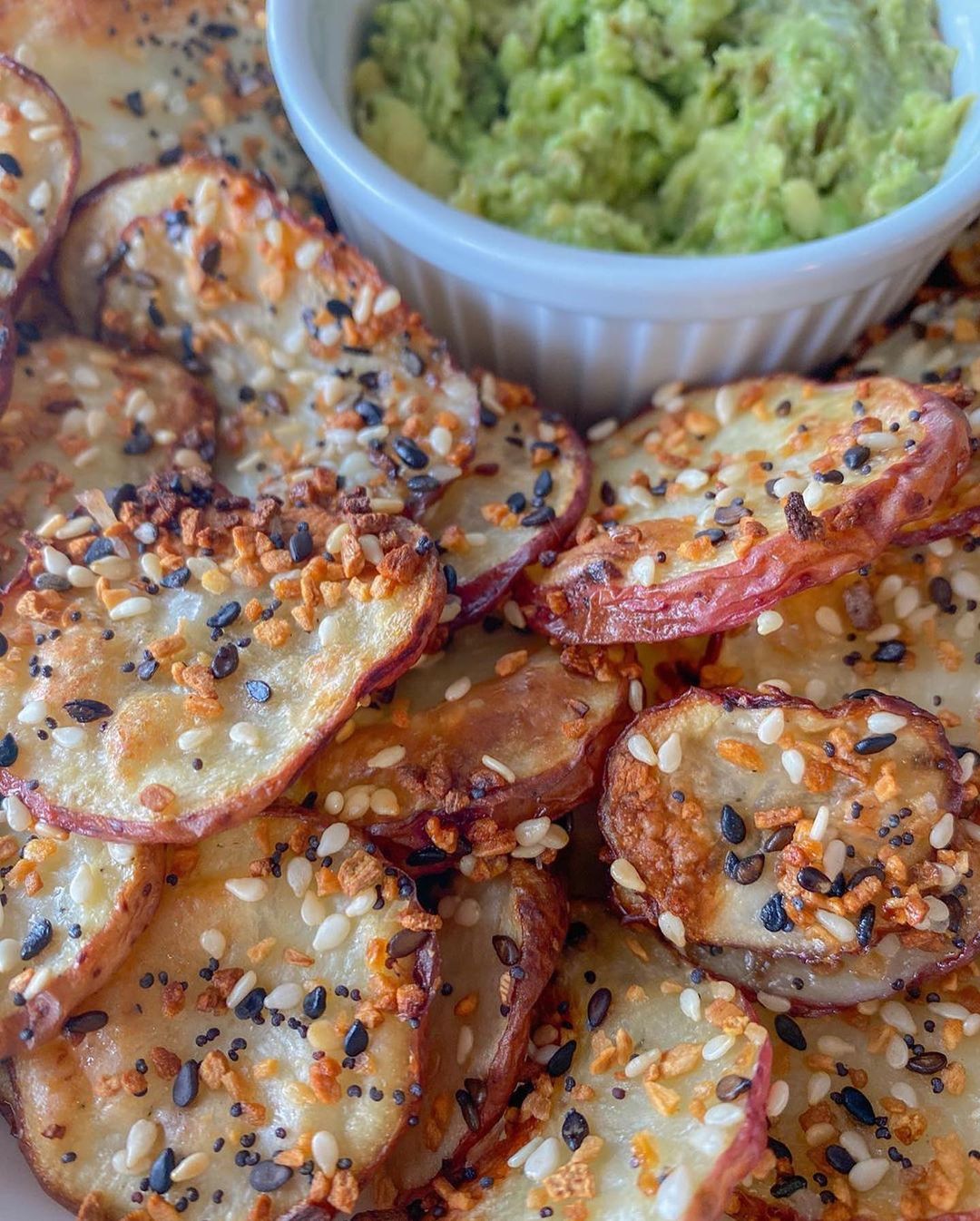 Oven-Baked Everything Potato Chips