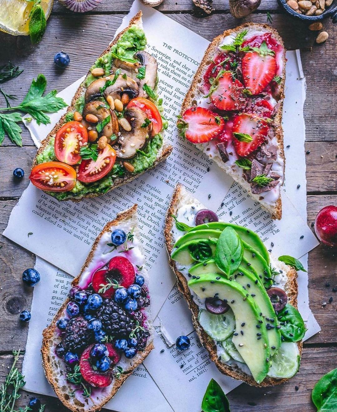 Gourmet Vegan Toast Variations