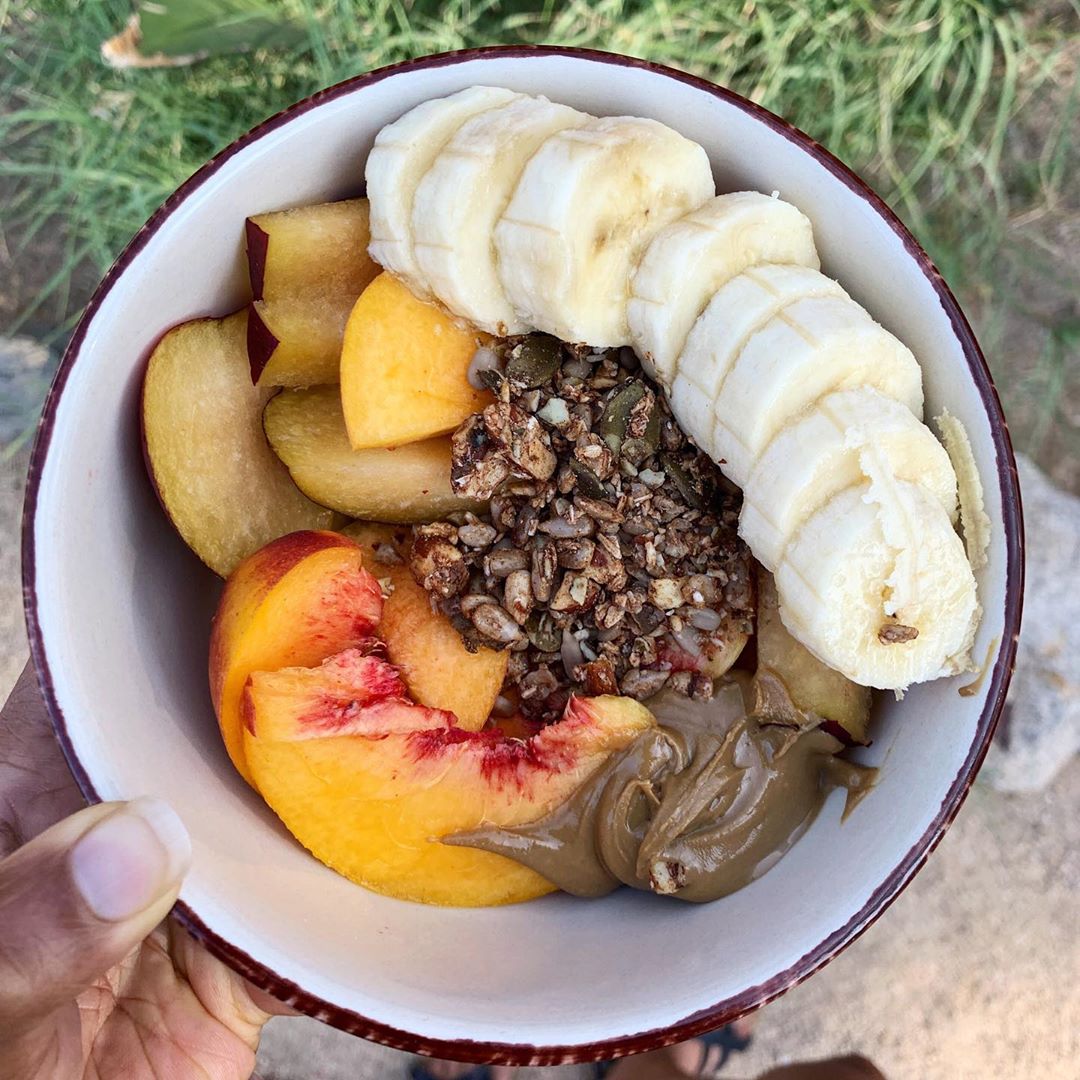Big Fruit Bowl with Sunflower Butter