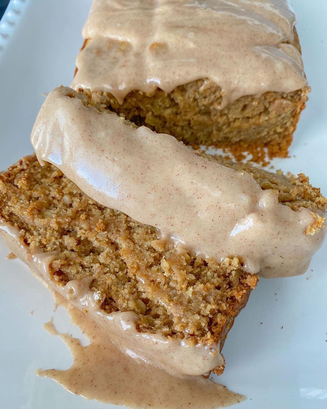Apple Bread with Cinnamon Cream Cheese Glaze