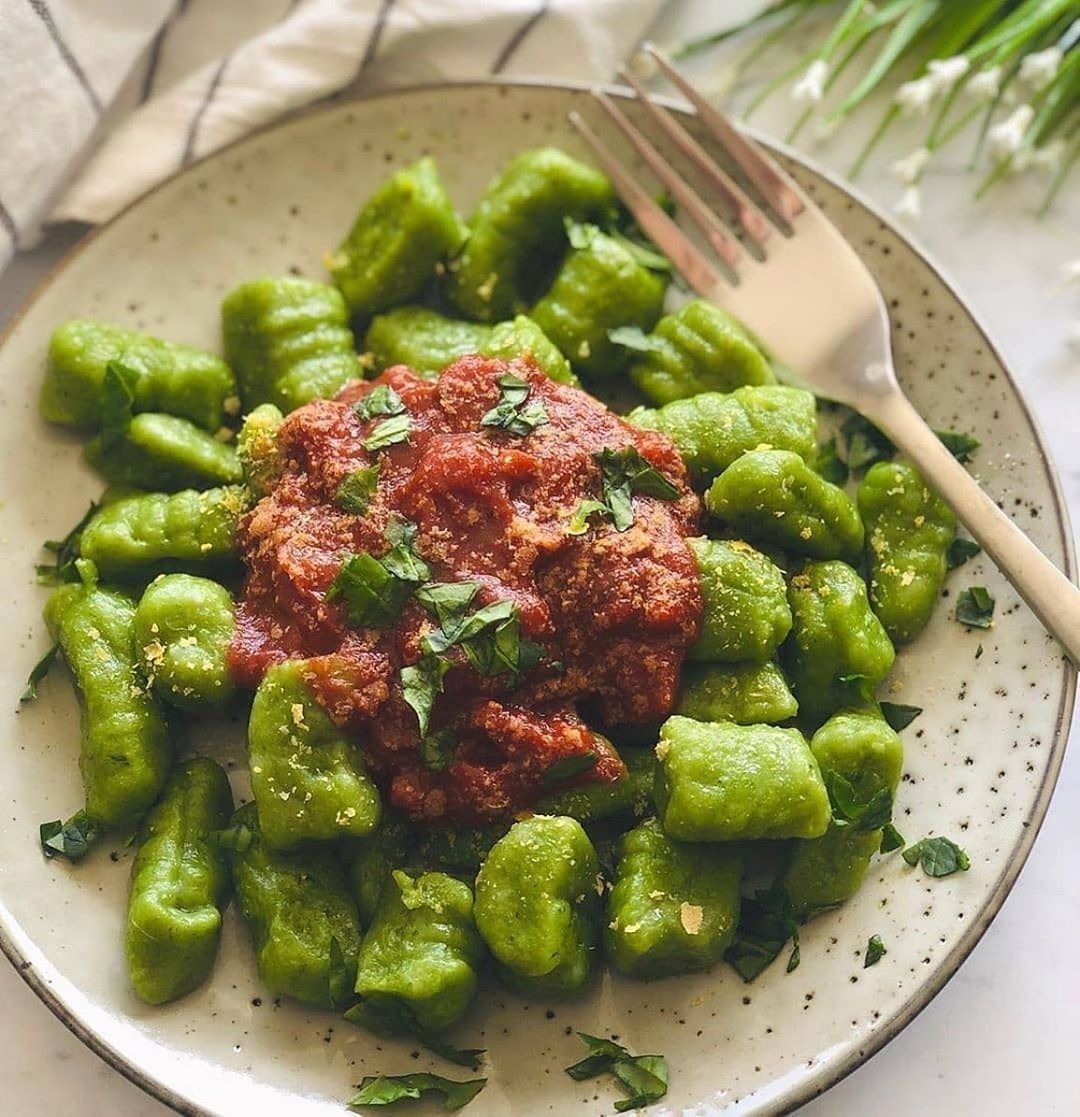 Homemade Vegan Spinach Gnocchi