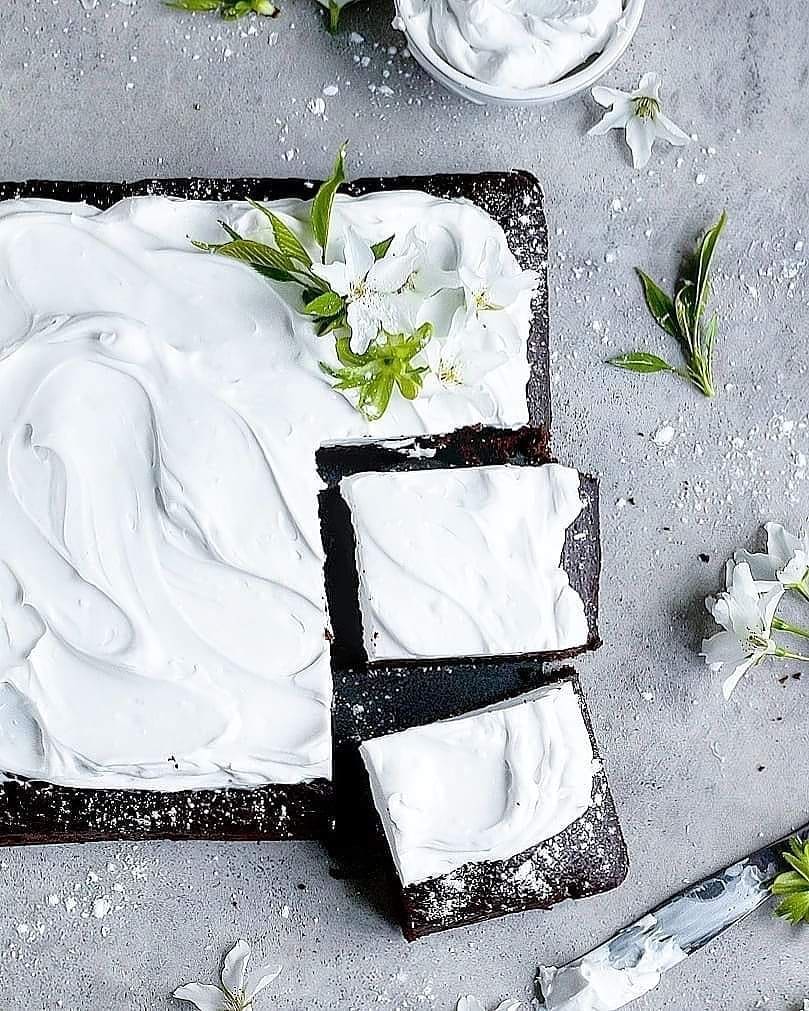 Brownie with Creamy Coconut Frosting