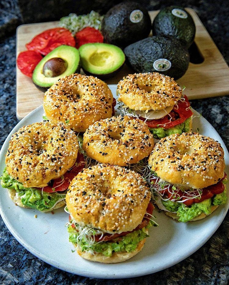 Loaded Avocado Bagels