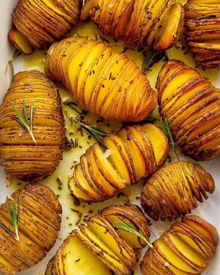 Rosemary Infused Hasselback Potatoes