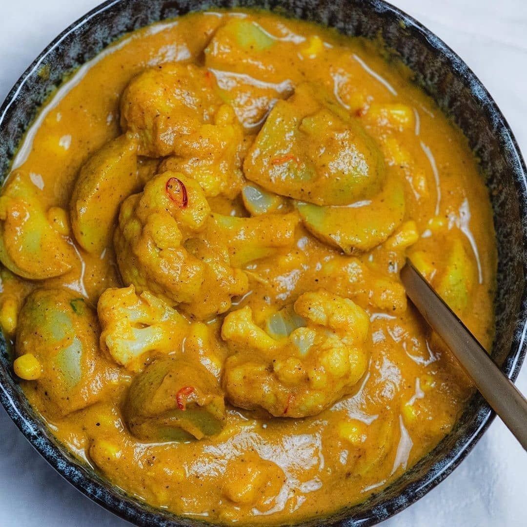 Creamy Sweet Corn Cauliflower and Potato Curry