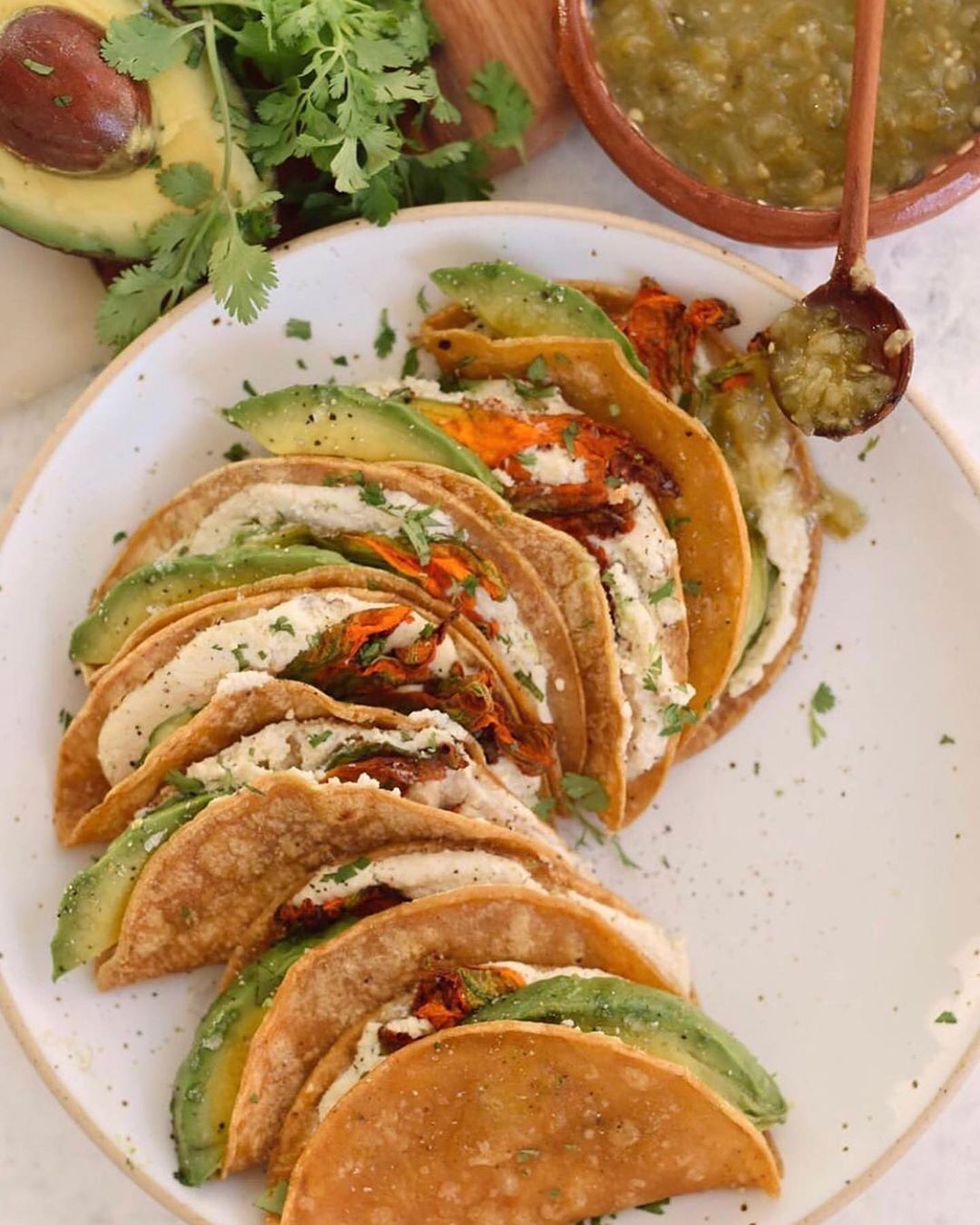 Squash Blossom Vegan Quesadillas