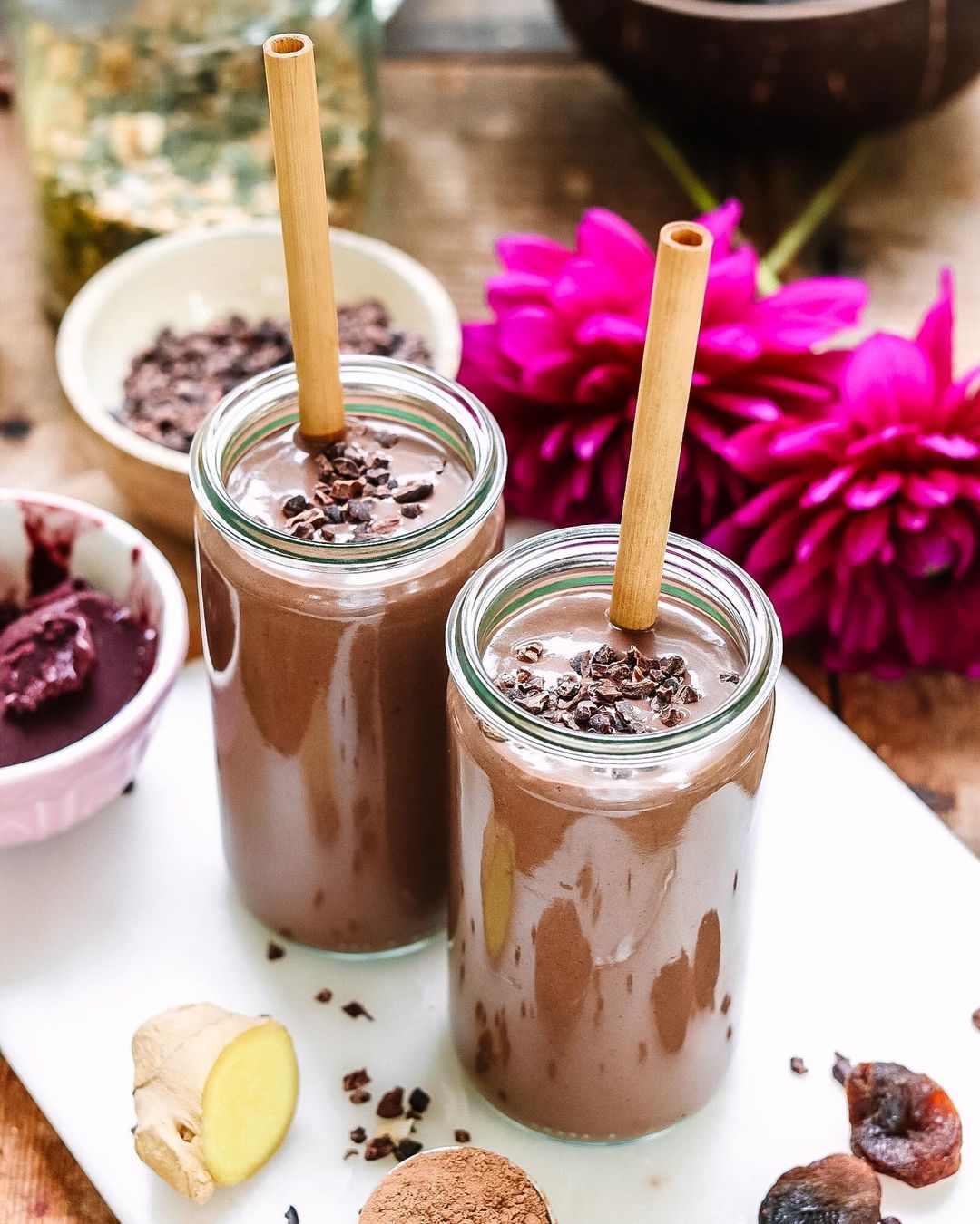 Acai and Cacao Smoothie with Peanut Butter