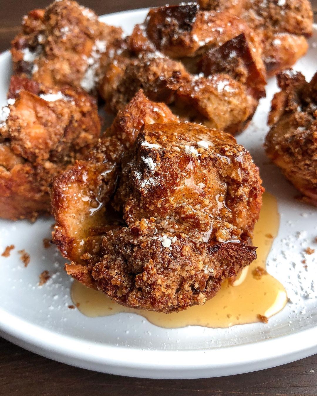 French Toast Muffins with Crumble Topping