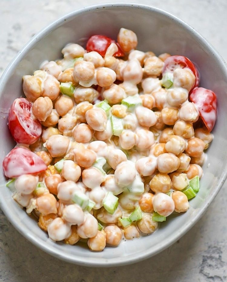 Easy Eggy Chickpea Salad for One