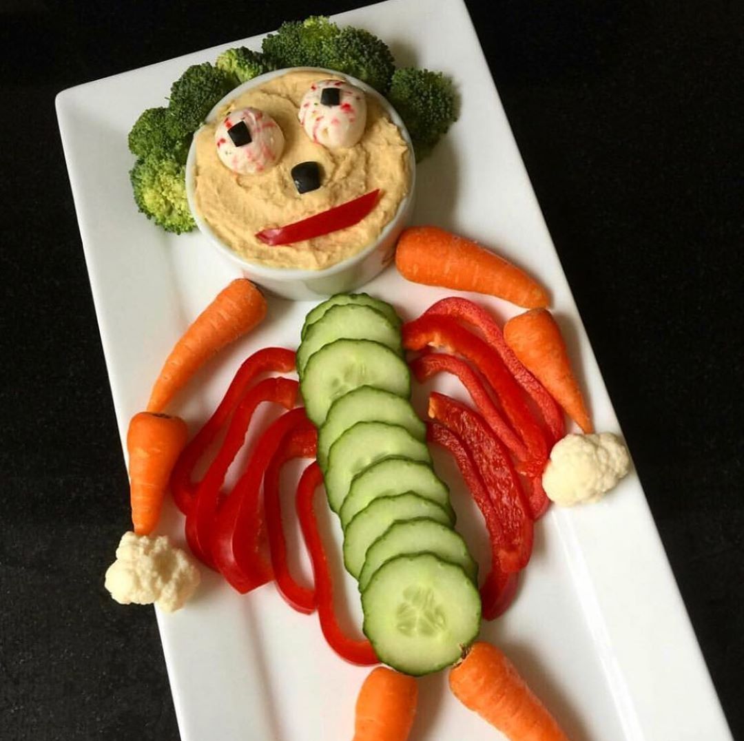 Hummus and Vegetable After School Platter