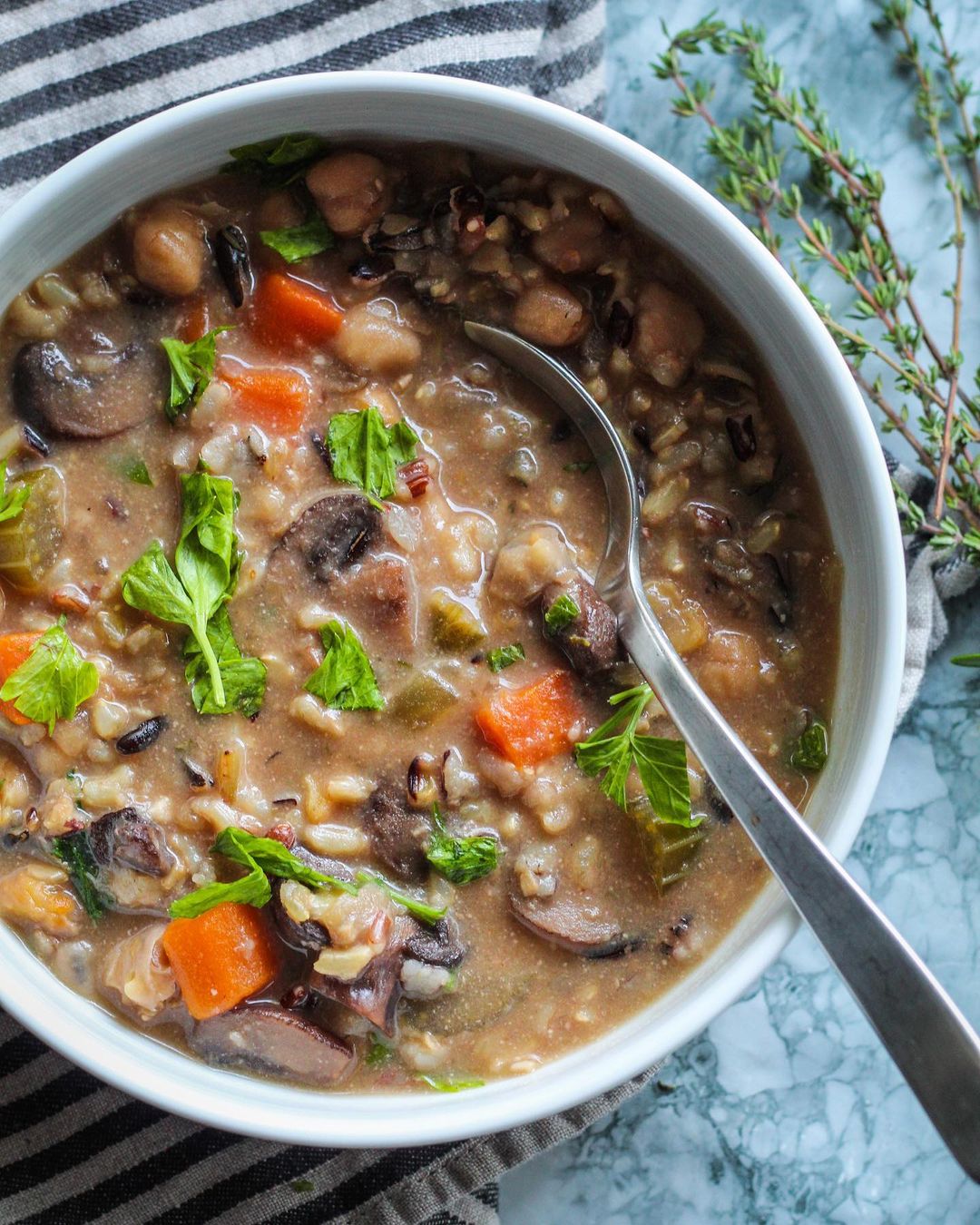 Chickpea Wild Rice Soup