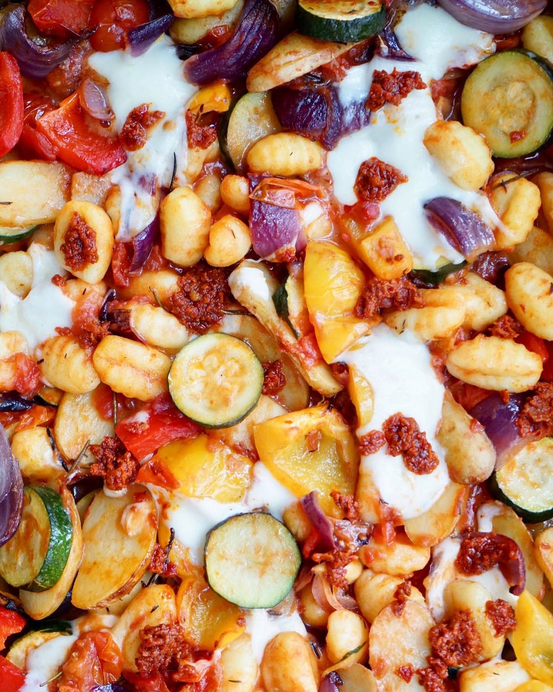 Roasted Mediterranean Vegetable Gnocchi Traybake