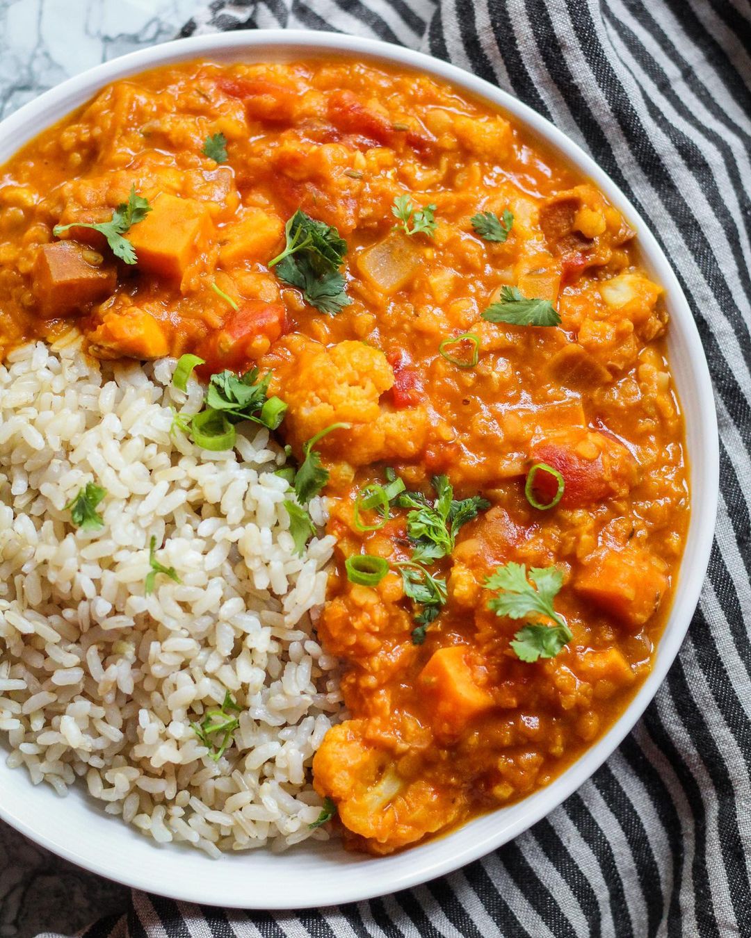 Coconut Spiced Red Lentils Dish