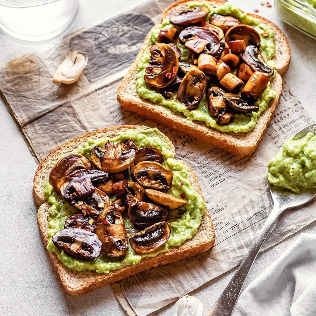 Avocado and Mushroom Toast