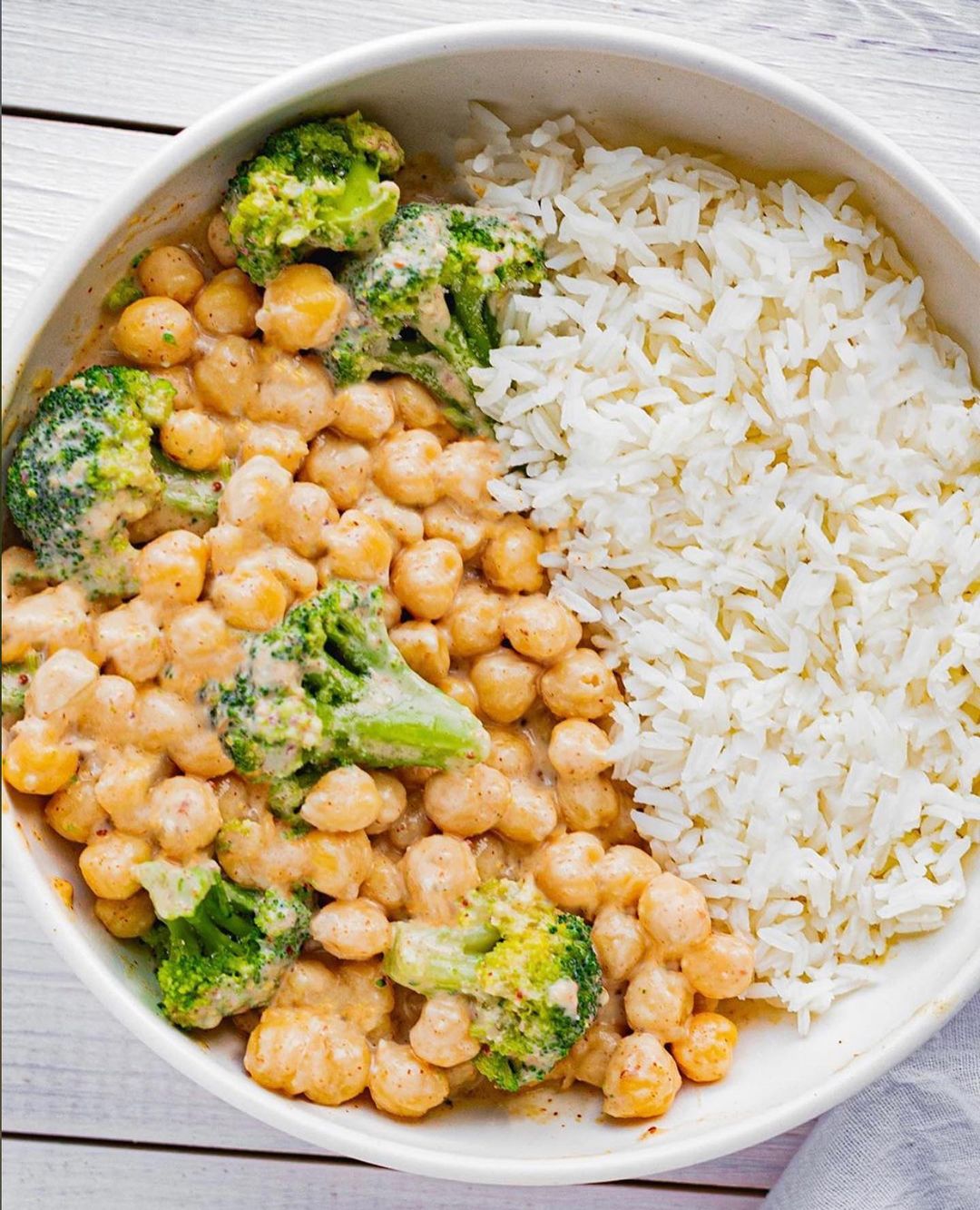 Lemon Tahini Chickpea and Broccoli
