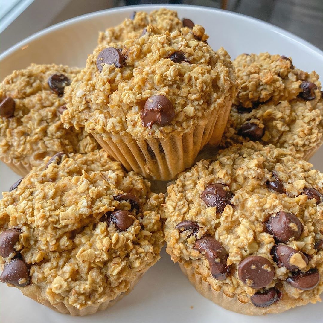 Vegan and Gluten Free Chocolate Chip Oatmeal Muffins