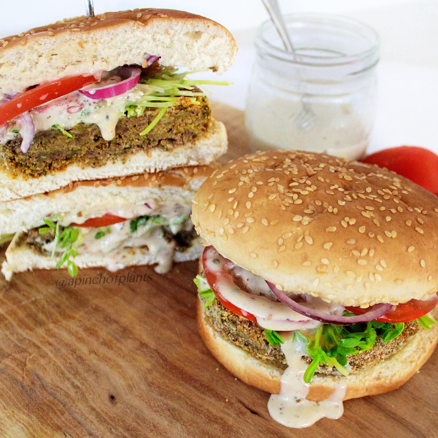 Healthy Baked Falafel Burgers
