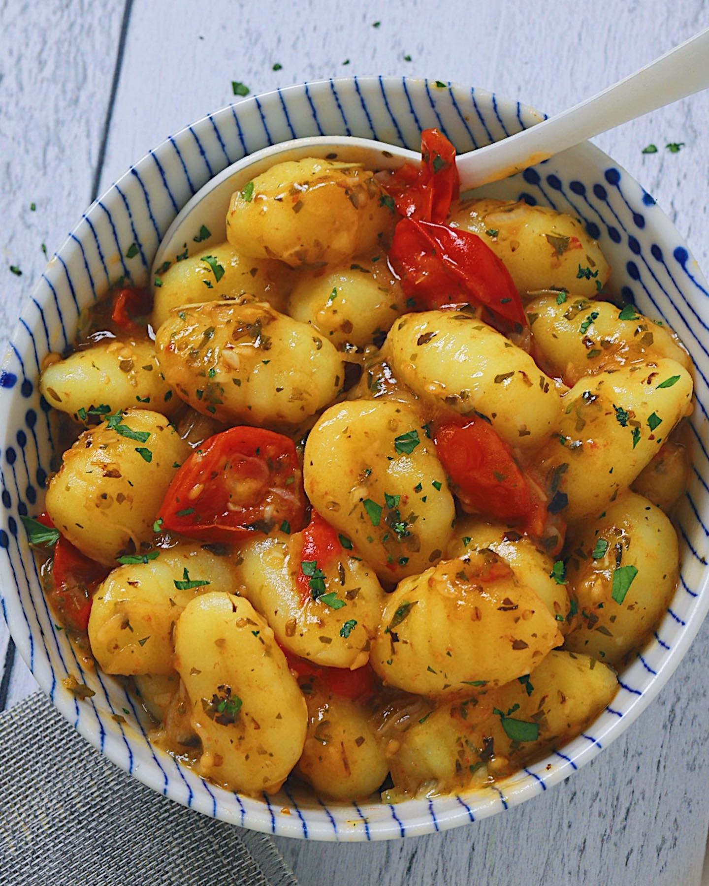 Skillet Gnocchi and Balsamic Tomato Sauce