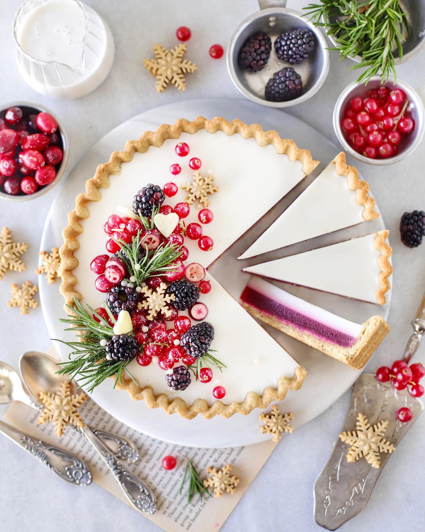 Naughty and Nice Holiday Tart