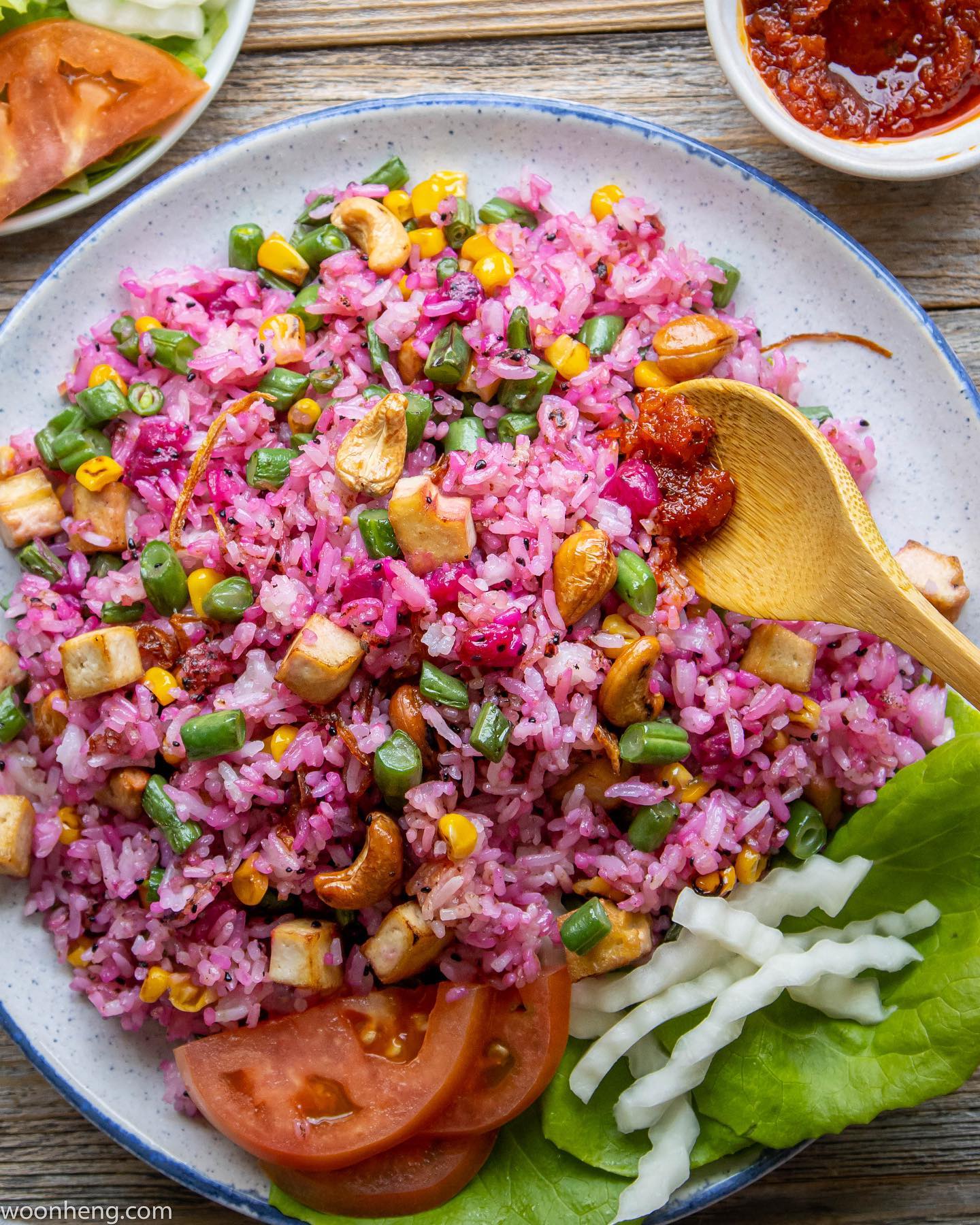 Vibrant Dragonfruit Fried Rice