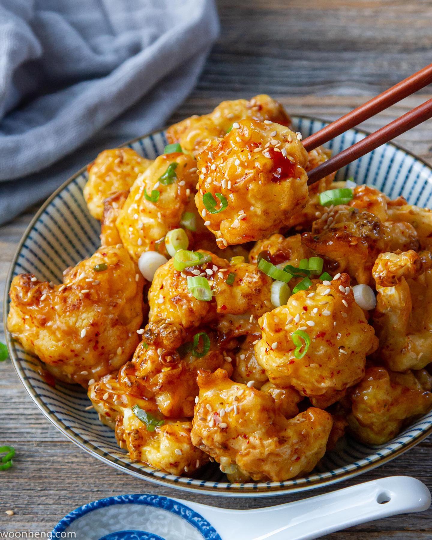 Air-Fried Spicy Orange Cauliflower Bites