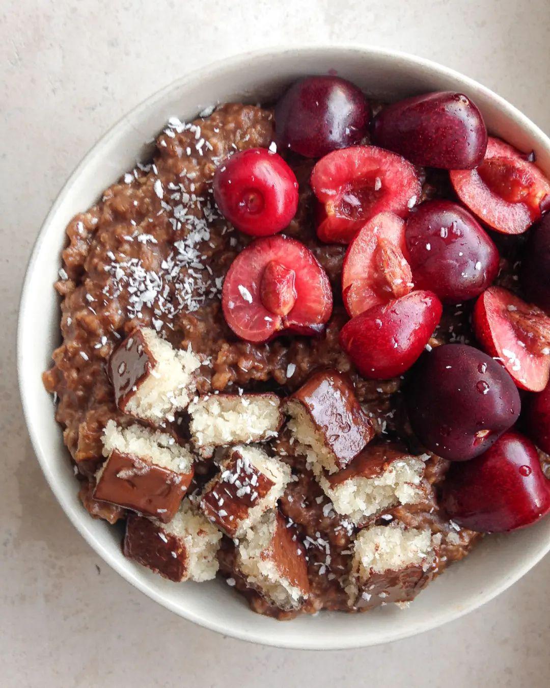 Chocolate Cherries and Coconut Oats