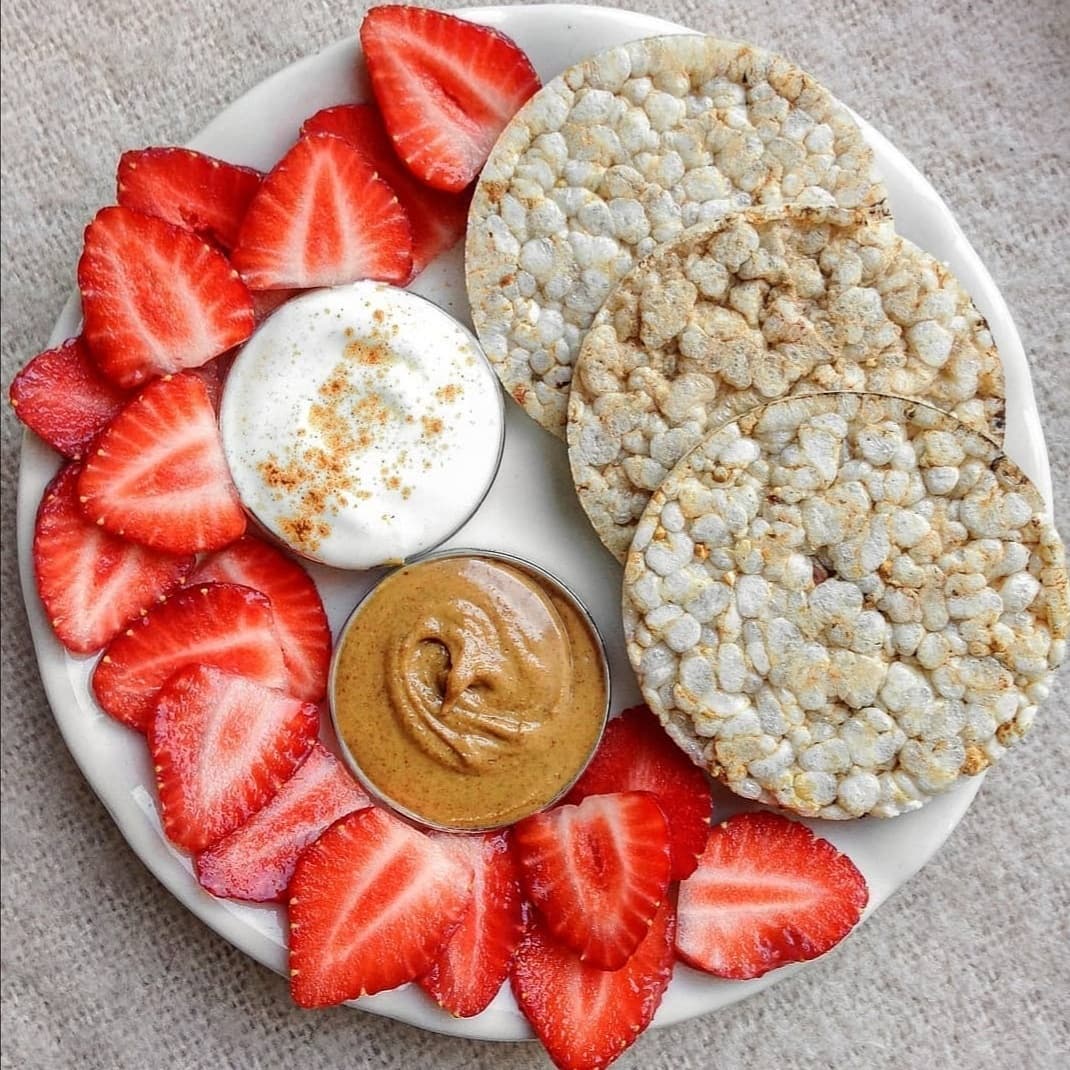 Strawberry Peanut Butter Snack Plate
