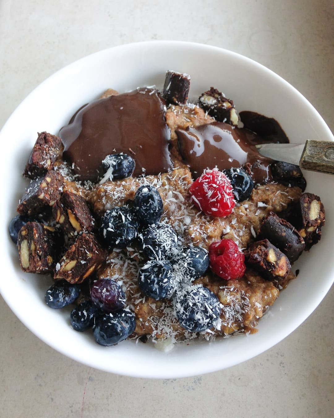 Berries & Chocolate Oatmeal Delight