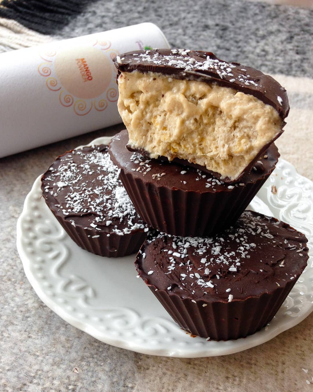 Mango and Chocolate Ice Cream Cups