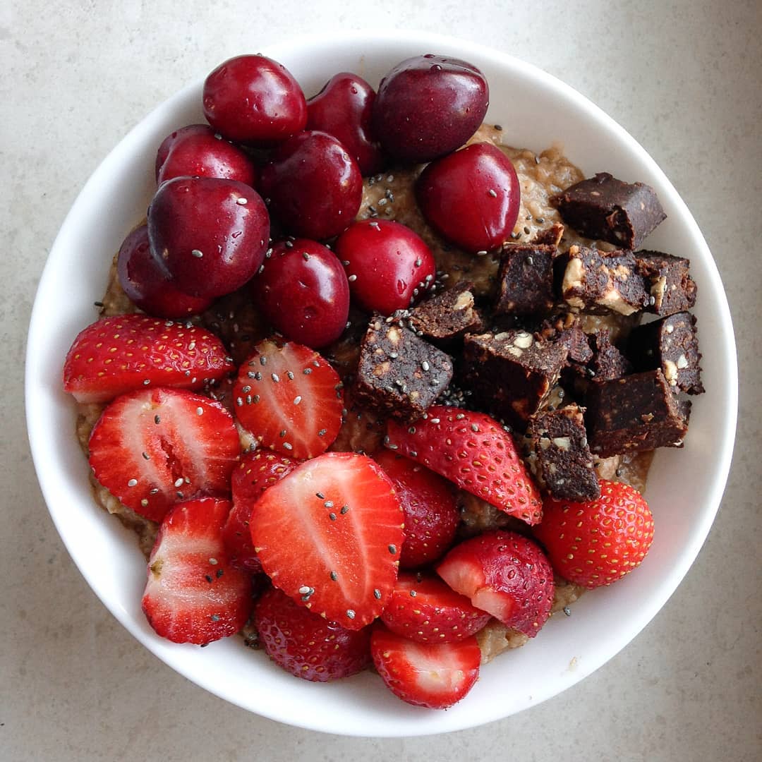 Fruit and Chocolate Bar Oatmeal Delight