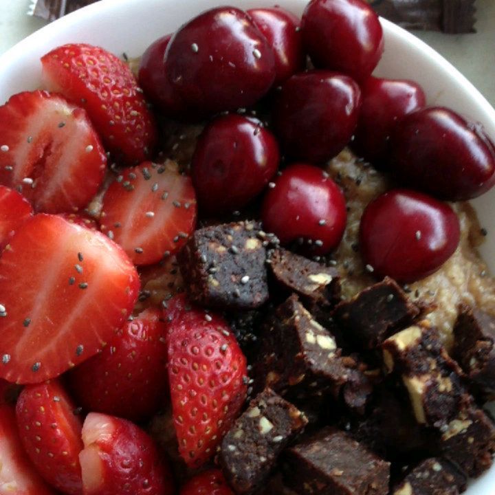 Fruit and Chocolate Bar Oatmeal Delight