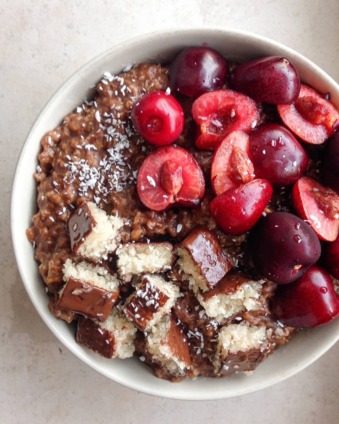 Cherries & Chocolate Oatmeal Delight
