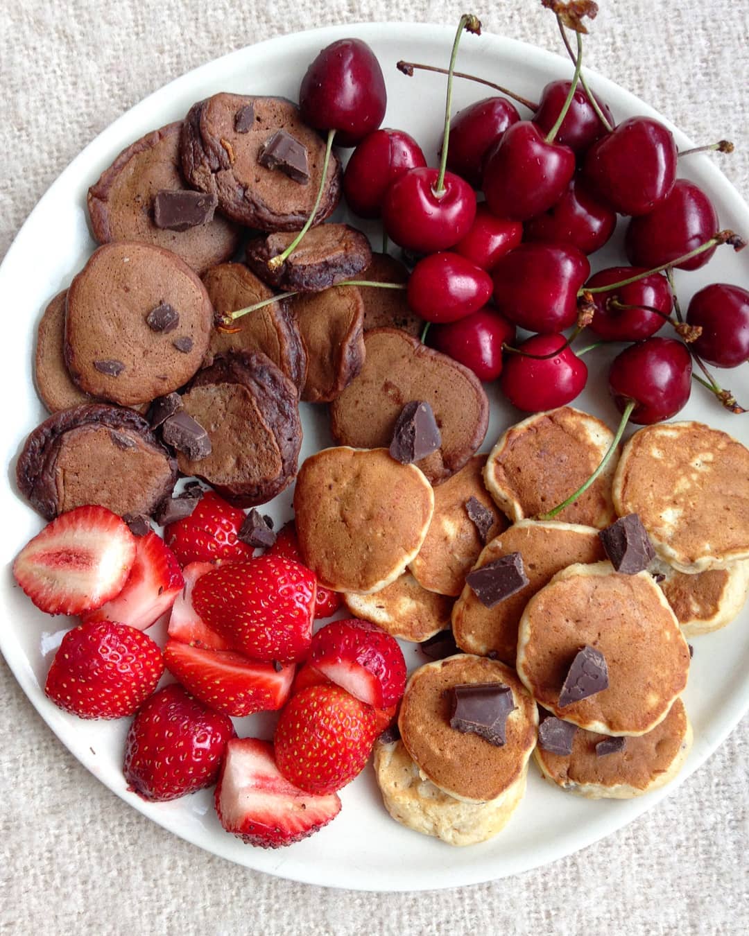 Easy Mini Banana Pancakes Plate