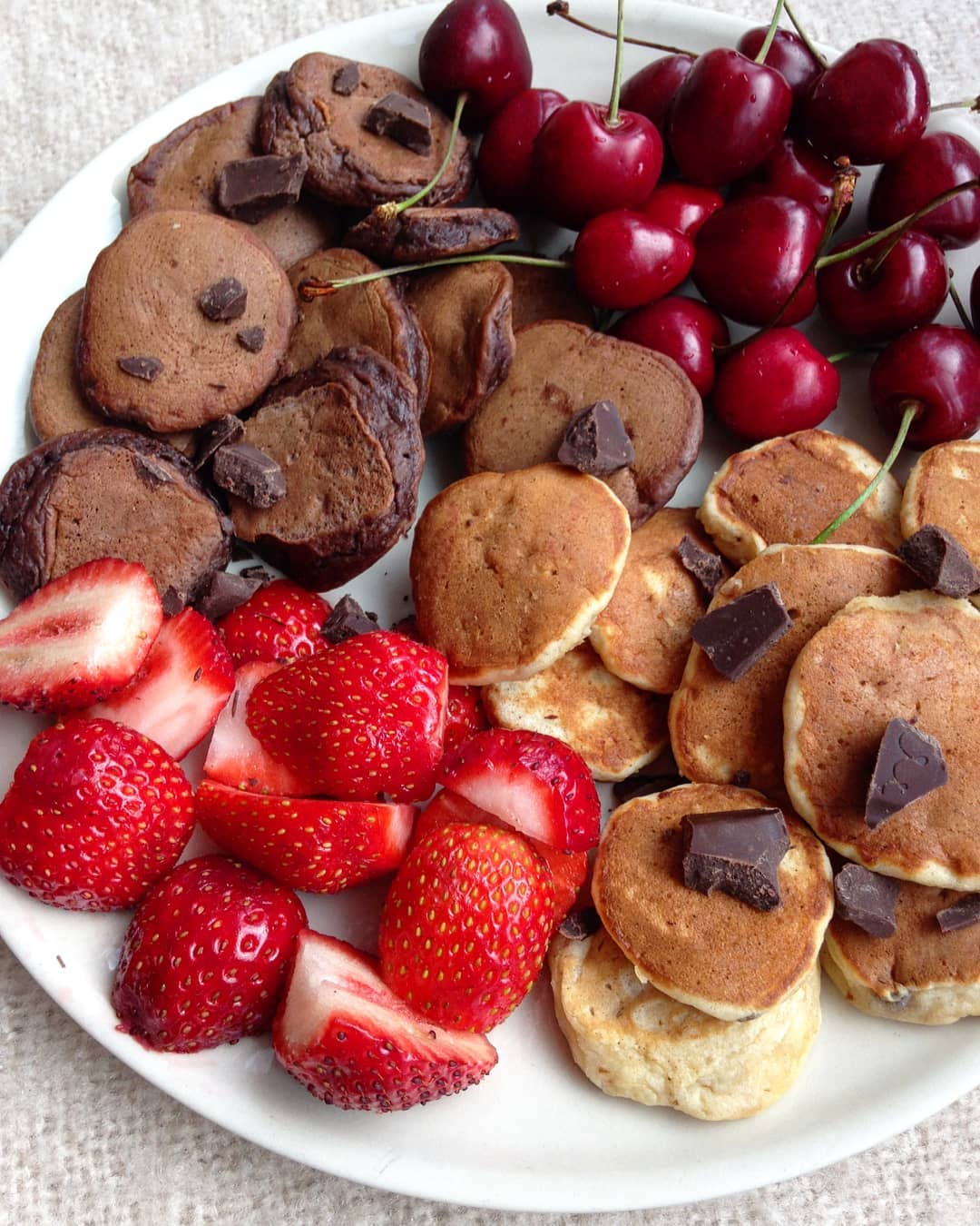Easy Mini Banana Pancakes Plate