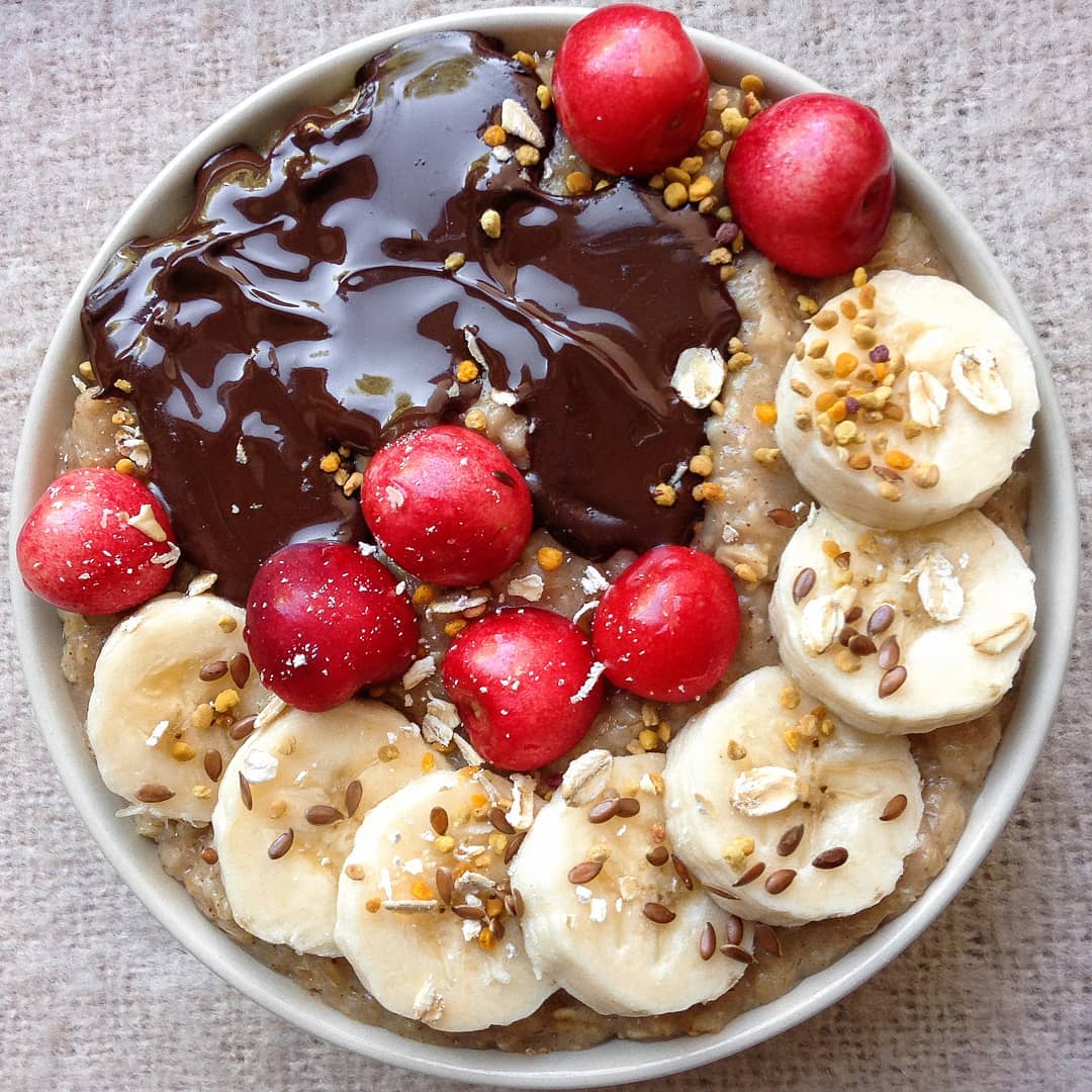 Banana Chocolate Cherry Oatmeal