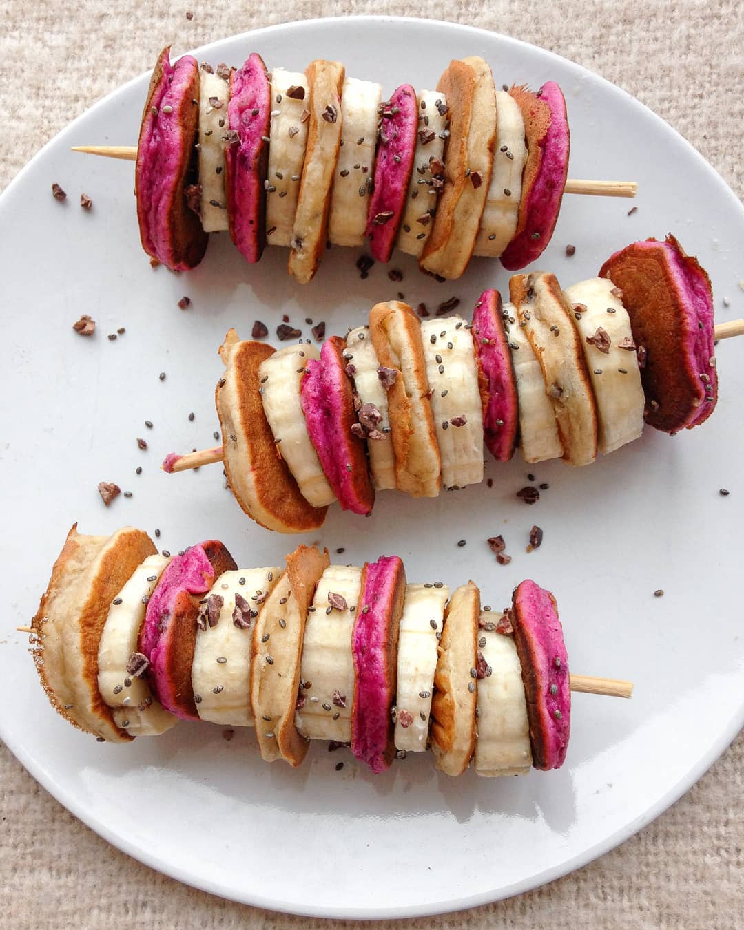 Mini Banana Pancakes Plate