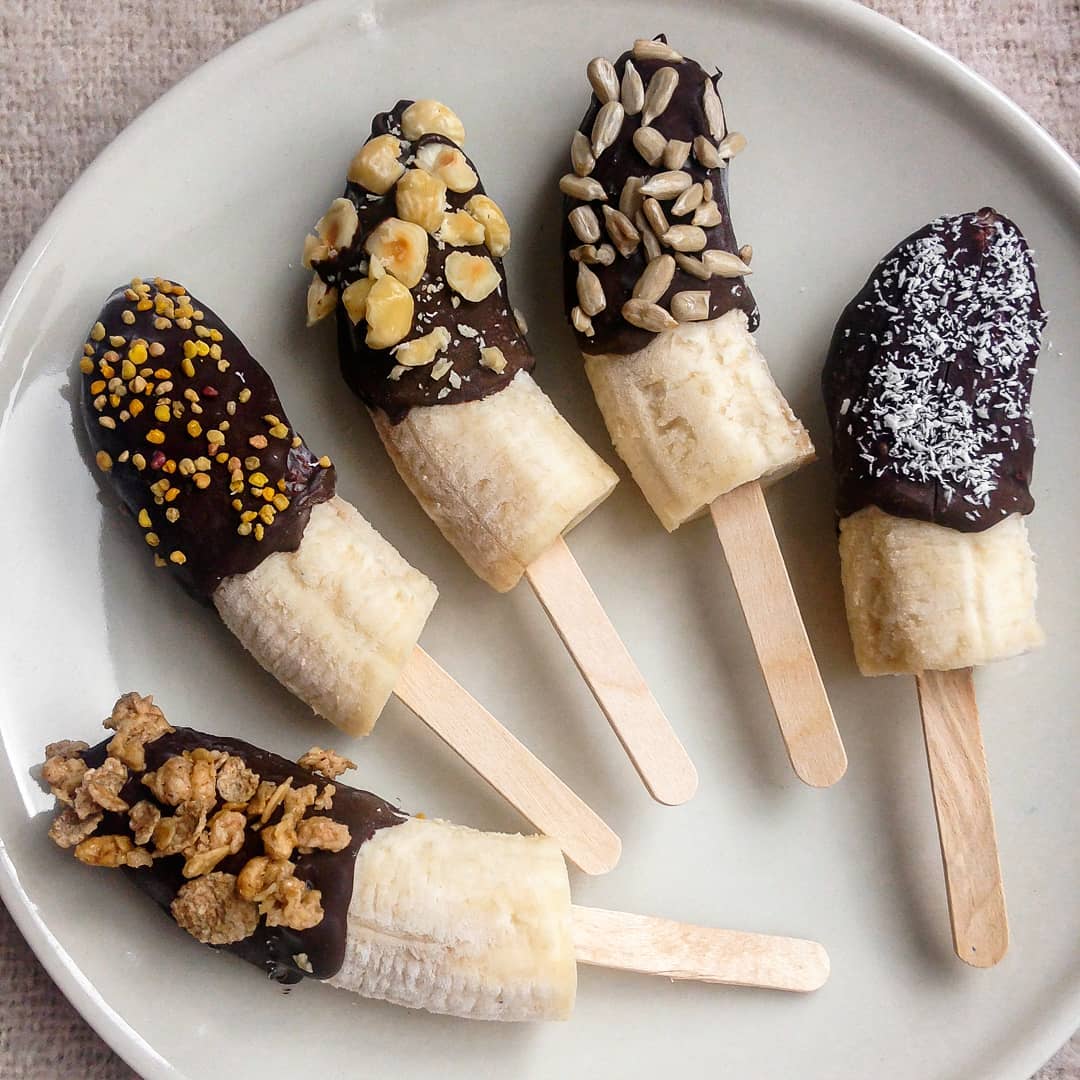 Chocolate Banana Nice Cream Pops