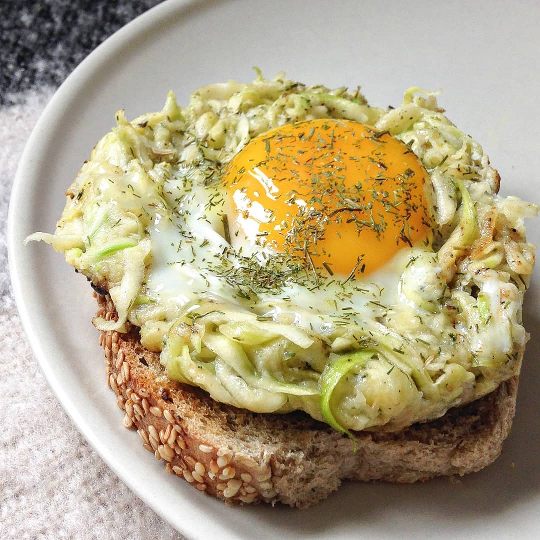 Zucchini Egg Toast Breakfast