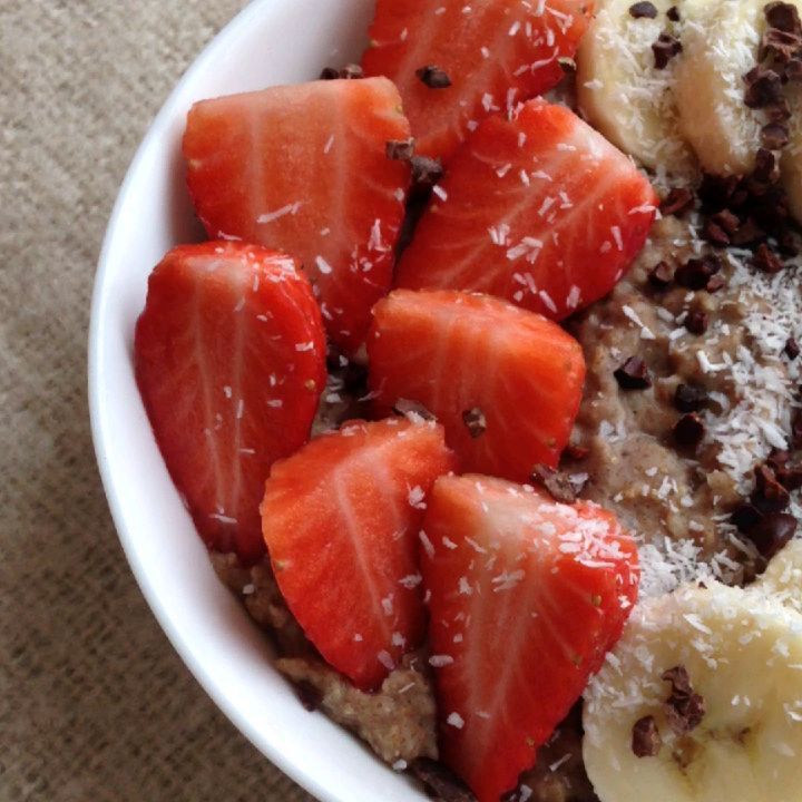 Strawberry Banana Coconut Oatmeal Delight