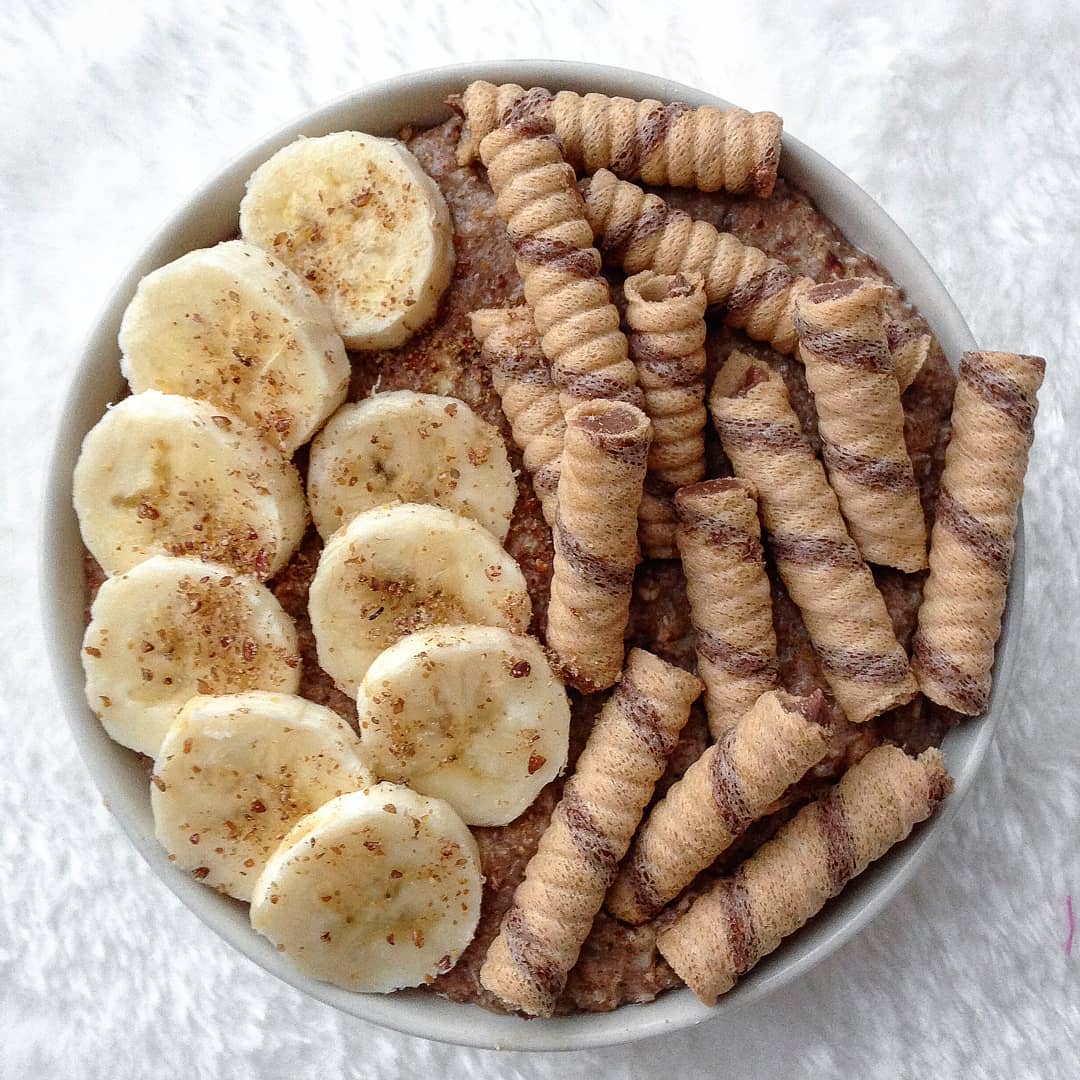 Banana Chocolate Wafer Oatmeal