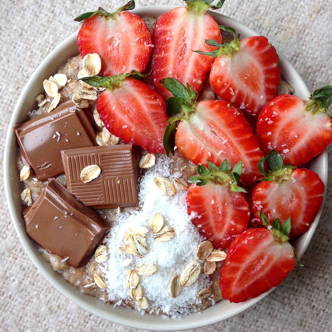 Strawberries and Chocolate Oatmeal