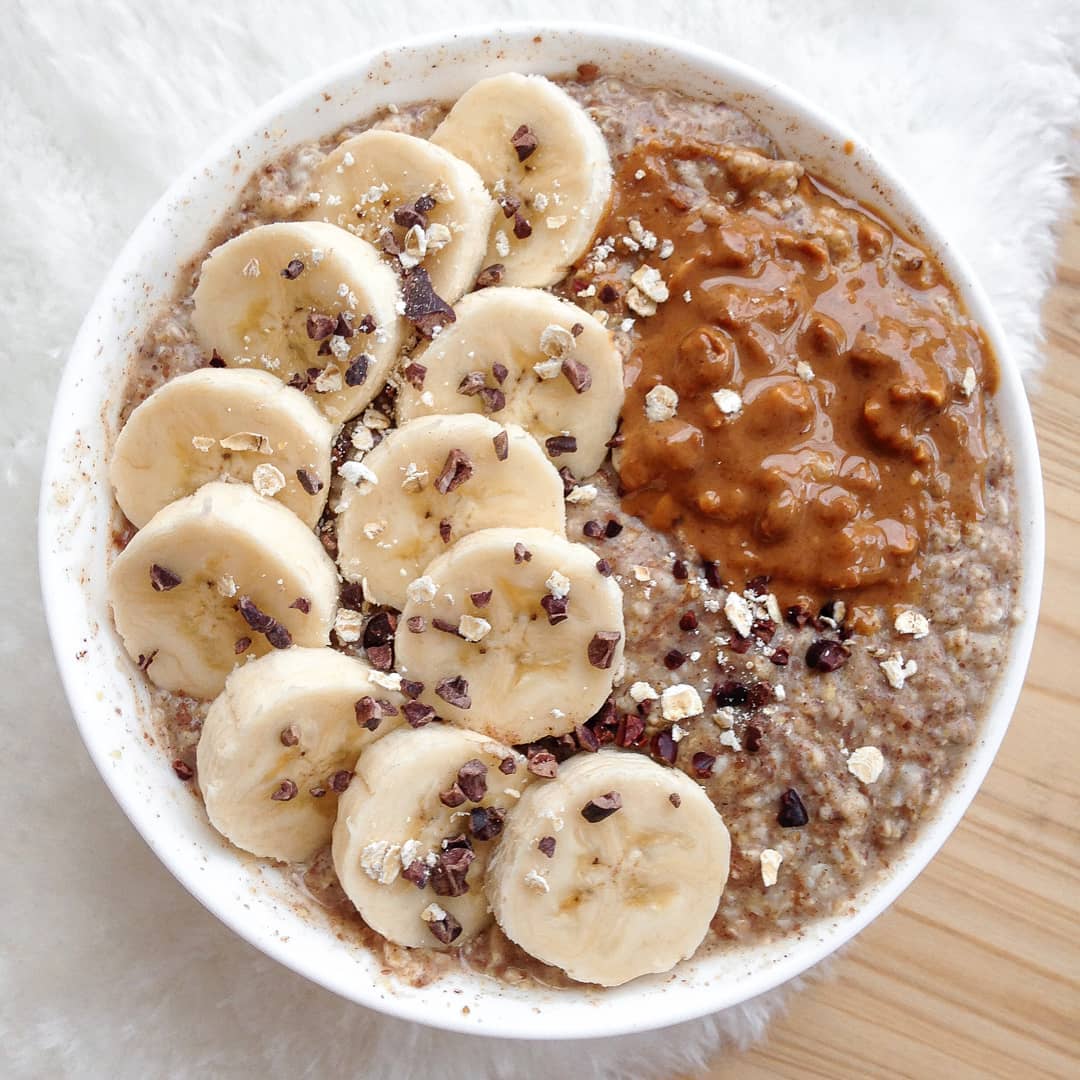 Banana, Chocolate & Peanut Butter Oatmeal