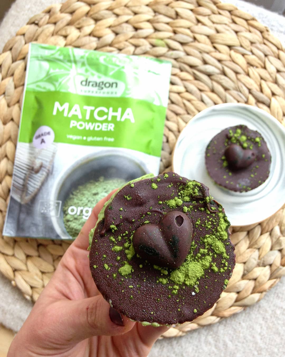 Matcha Chocolate Coconut Cups