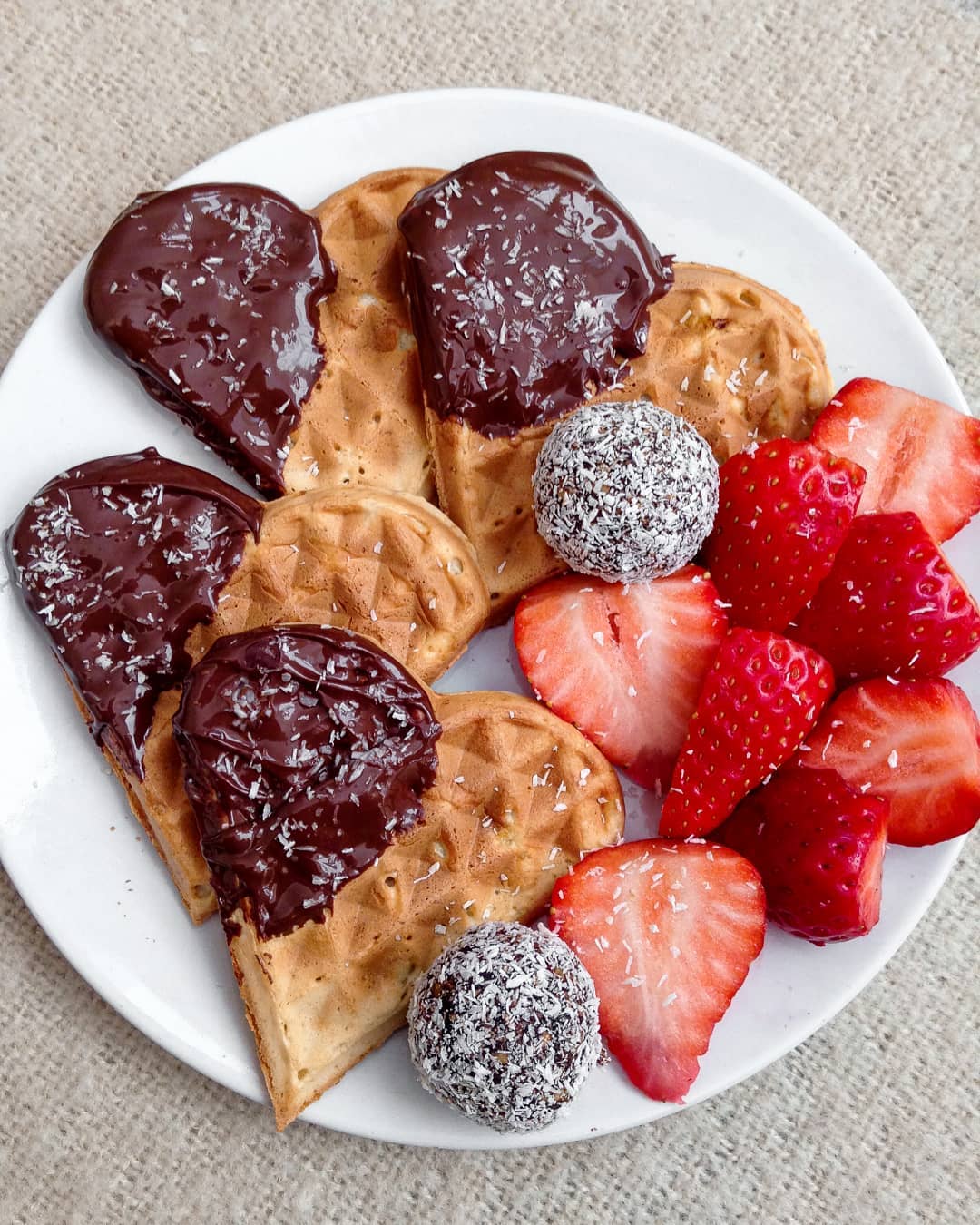 Strawberry Chocolate Banana Bread Waffles