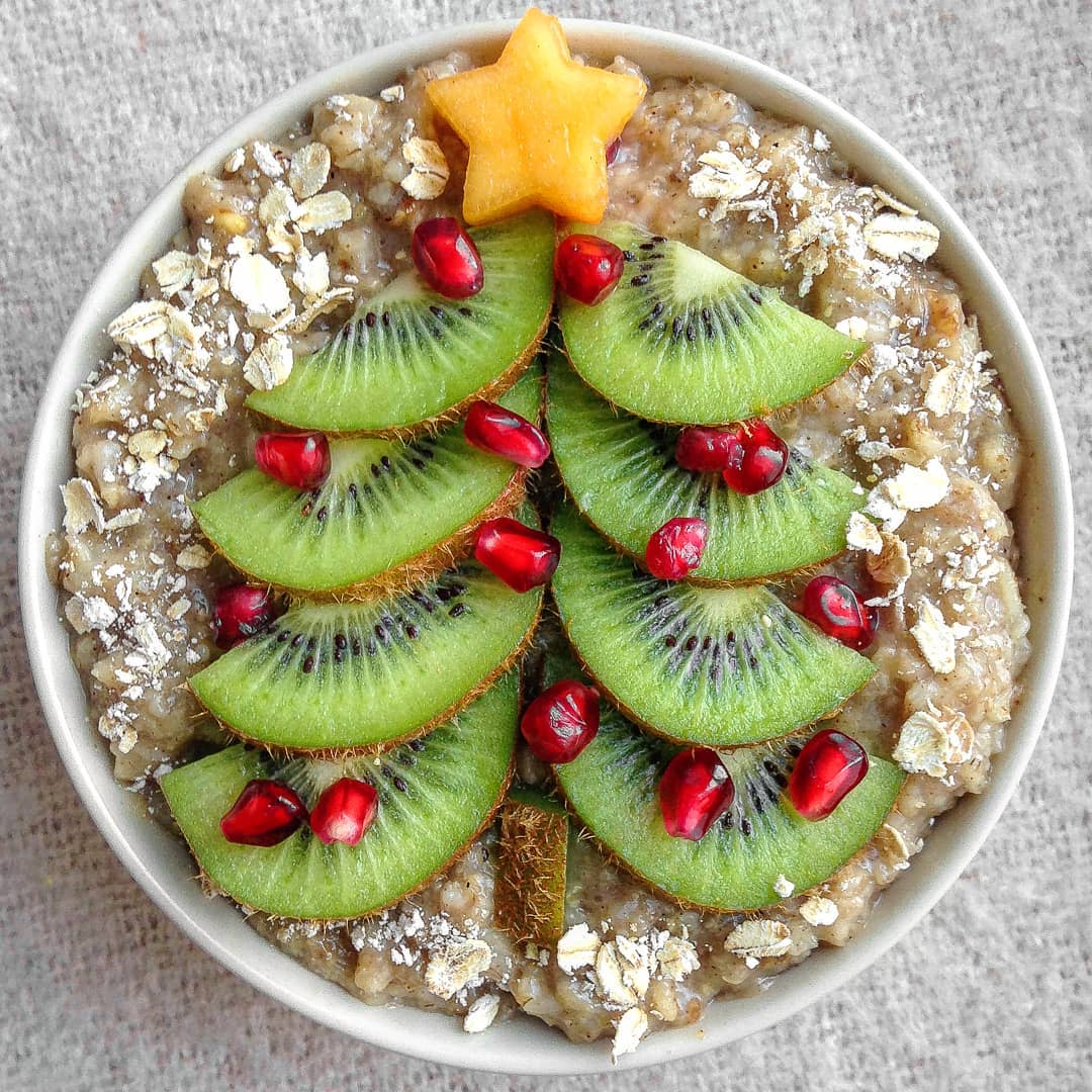 Kiwi Christmas Tree Oatmeal
