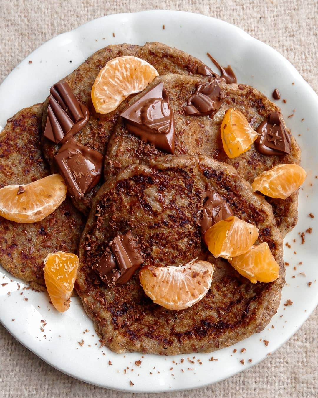 Chocolate Clementine Banana Bread Pancakes