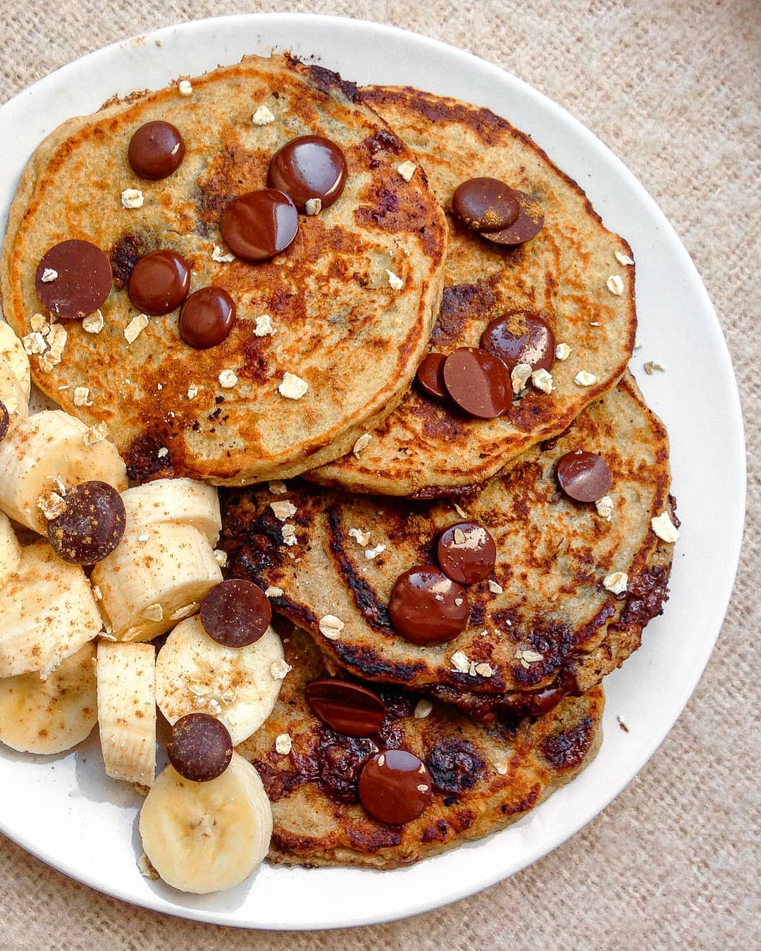 Chocolate Chip Banana Bread Pancakes